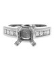 Diamond Semi Mounting Ring in Platinum